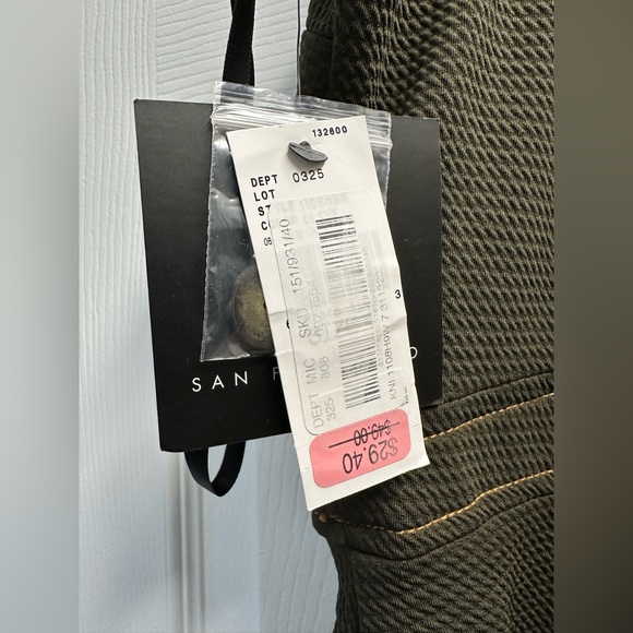 LN Dark Olive Green Mini Dress with Straps - Picture 6 of 6